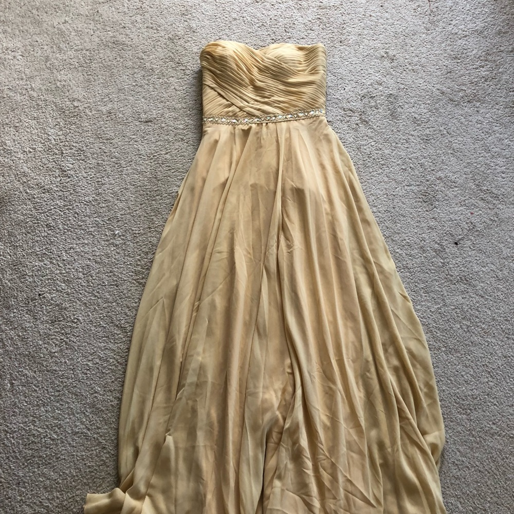 Gold prom dress * NEVER WORN *